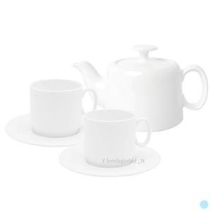 한국도자기 화이트 커피잔 찻잔 티포트 티잔 2인 세트