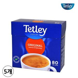 테틀리 오리지날 블랙티 3.125g 80티 라운드티백 x 5개