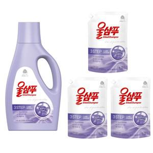 애경산업 울샴푸 퍼플 라일락 1L  + 리필 1.3L x 3개