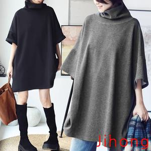 지홍 1131 가을겨울 터들 롱티셔츠 미니원피스 빅사이즈 오버핏