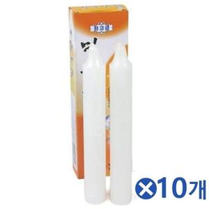민속 파라핀양초 2Px10개 하얀양초 기둥양초 제수용초