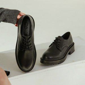 [소보제화]베이직 레이스업 아웃솔 단화 여성로퍼 4cm