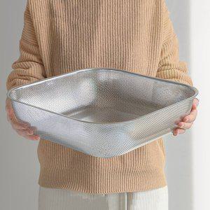 [기타]올스텐 정사각 타공바구니 채반 35cm