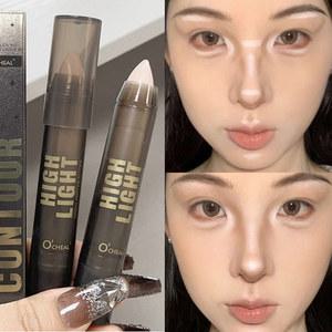 하이라이터 윤곽 펜, 워터프루프 브론저 컨투어링 컨실러 스틱 메이크업 블러셔 지속 볼터치 교정기, 쉐이딩