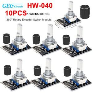 HW-040 360 도 로터리 인코더 스위치 모듈, 손잡이 캡 브릭 센서 개발 보드 포함, 5V 로터리 인코더 모듈