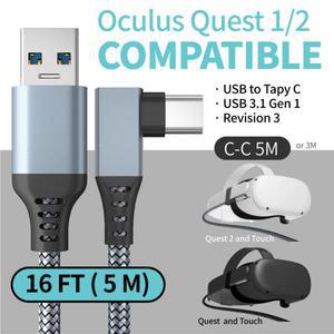 Meta Quest Quest3Steam VR 헤드셋 게임 연결용 Hellodigi 링크 케이블 PC 고속 충전 USB 3.1-C타입