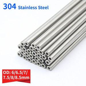 2mm 모세관 튜브 두께 스테인레스 5mm OD 스틸 304 파이프 500mm 길이 2Pcs