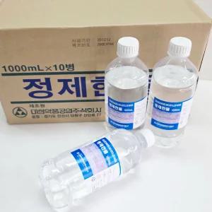 대한약품 정제한물 멸균 정제수 증류수 1L / 1000ml 10개 (1박스)