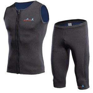 2mm 남성용 네오프렌 민소매 WetsuiSwim 조끼 자켓 트렁크 수영 WetSuits 서핑 보호 UV 반바지 잠수복