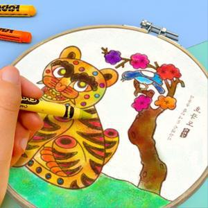 호랑이 민화 호작도 작호도 수틀 액자만들기 키트 아기미술놀이 키즈 창작활동 DIY