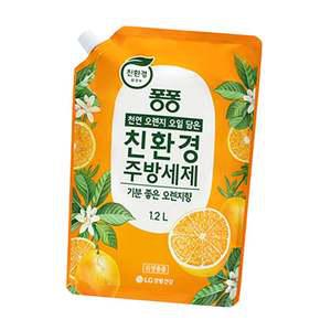퐁퐁 주방 세제 오렌지향 1.2L 리필 부엌 설거지 세척