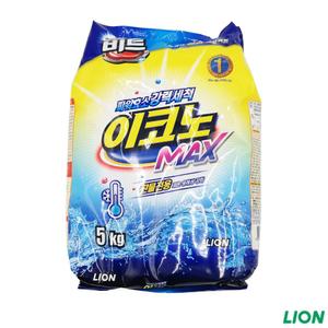 비트 찬물전용 이코노 MAX 5kg 파우치빨래세제 옷세제 의류 가루 분말 세탁