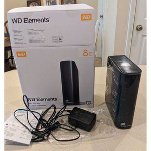 WD 엘리먼트 데스크탑 외장 하드 드라이브 8TB USB 3.0 블랙 오픈 박스