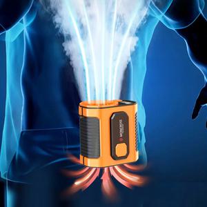 KC인증 휴대용 허리팬 소형 고속 선풍기 3600mAh 대용량 배터리 LED 라이트 목걸이용