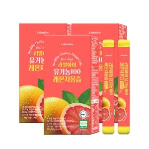 리얼하이 유기농 레몬자몽즙 NFC 착즙 베타카로틴 14포 3박스