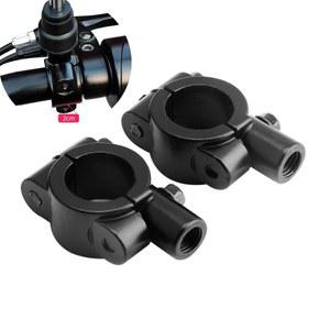 오토바이 사이드미러 자전거 8mm 클램프 범용 홀더 핸들 어댑터 미러 바 브래킷 블랙 10mm 마운트