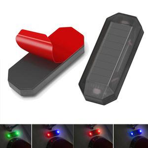 미니 LED 태양 자동차 경고등 시뮬레이션 알람 무선 도난 방지 주의 램프 스트로브 더미 알람 램프