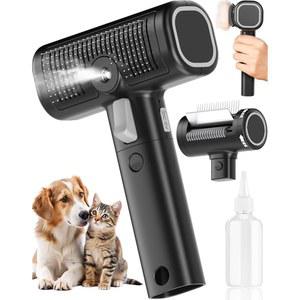 WOWOof PET 5-in-1 고양이 헤어 브러시 & 그로밍 레이크스, 길고 짧은 실내 고양이를 위한 스팀 빗, 디셰딩 및 엉킴 해제를 강아지 스프리츠 토끼 마사지를
