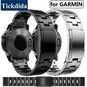티타늄 합금 스트랩 Garmin Fenix 7 Pro Tactix MARQ 선수 모험가 골퍼 캡틴 에비에이터 에픽스 Gen2 팔찌