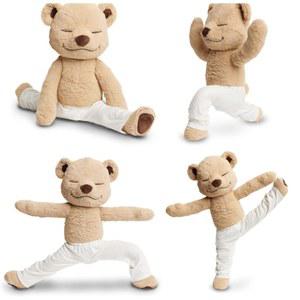 명상하는 곰돌이 인형 참선 요가 테스 요가 요기 명상 인테리어 40cm 요가원 장식 헬스장
