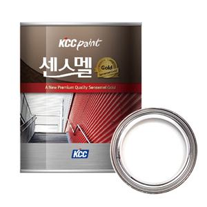 KCC 센스멜 골드 에나멜 페인트 백색무광 1L 철재