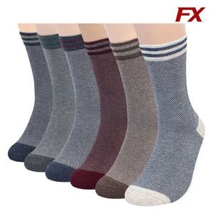 남자 헤링본 장목양말 패션양말 6매세트