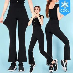 여름 아이스 하이웨스트 스판 밴딩 바지 부츠컷 쿨링 팬츠