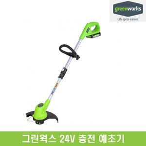 그린웍스 24V 충전식 예초기 베어툴1팩2팩 충전 제초기 잔디깍는 기계 예초 사용법 전기 무선 제초작업