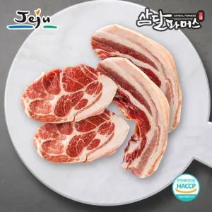 [삼달파머스]제주 흑돼지 냉장 세트 4호오겹살500g x2팩+목살500g x2팩 스킨포장