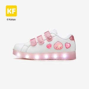 [카카오프렌즈] 벨크로 라이트닝 스니커즈 어피치 (KF21FW2APK_PINK) 라이트닝슈즈 키즈운동화