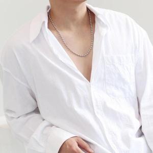 [셀러허브][벨가] 써지컬스틸 5mm 군번줄 체인 목걸이 (S8953975)
