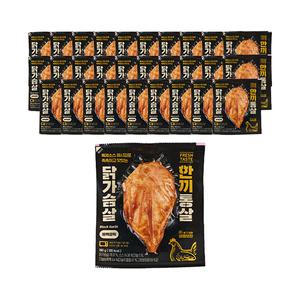 한끼통살 통살 닭가슴살 블랙갈릭, 100g, 30개