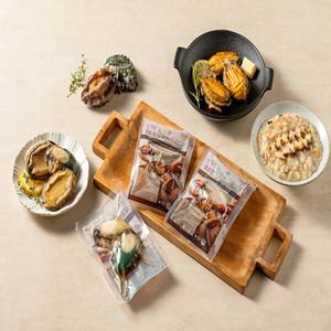 완도 자숙 손질 전복 20미 총10팩(전복내장 게우포함 1팩 2미 95g)