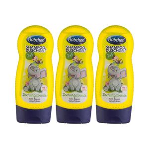 3개 Buebchen 뷔센 키즈 2 in 1 샴푸&샤워 정글 230ml