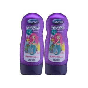 2개 Buebchen 뷔센 키즈 3 in 1 샴푸&샤워&린스 바다마법 230ml