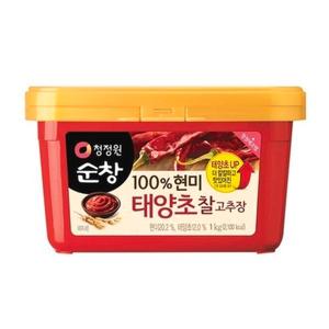 청정원 순창 100% 현미 태양초 찰고추장 1kg 1개