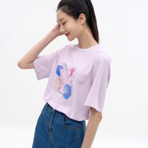 [지센] 플라워 프린트 반팔 블라우스 LCWSN421_LV