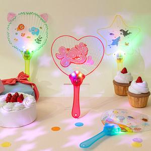 [민화샵] LED 투명 손 부채 꾸미기 여름 만들기 우치와