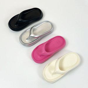  경량 통굽 쪼리 키높이 플리플랍 4cm