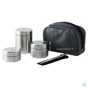 락앤락 휴대용 스텐 보온도시락 450ml set 실버