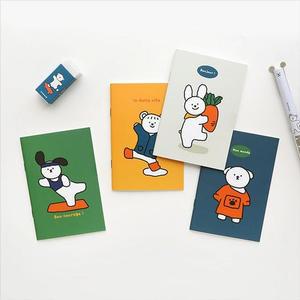 [XB8533LK]핑크풋 꼬망 줄있는 유선 핸디수첩 미니노트