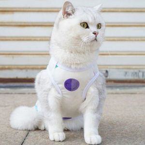 [기타]애견패션용품 반려동물 여름 고양이 티셔츠 강아지 메쉬 나시 L