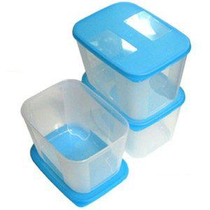 [기타]타파웨어 펭귄 3개입 블루 1200mL 반찬통 냉장고정리 반찬통 보관용기 반찬보관용기 보관통 밀폐