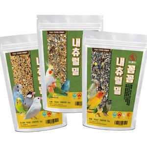 테온셀 버펠 꼼꼼 내츄럴 밀 (세척+볶음) / 코뉴어 모란 잉꼬 퀘이커 문조 왕관앵무새