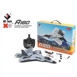 Wltoys Xk A180 F22 Rc 비행기, 3 채널 6 축 자이로 랩터, 글라이더 던지기 윙스팬 폼 고정 날개 선물, 2.4
