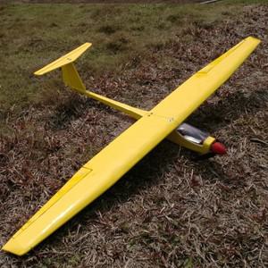 DIY 발사 RC 글라이더 키트, 노란색 또는 흰색 옵션, DBRGK01, 1550mm