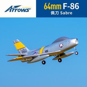 취미 파란색 화살표 F-86 PNP RC 비행기 덕트 선풍기 모델, 고정익 리모컨 전기 조립 항공기, 64mm