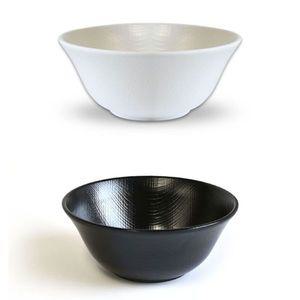 [기타]멜라민 QKKWXJIY 대접 국그릇 탕그릇 17.8x7.2cm 23호 블랙