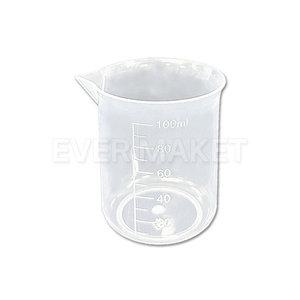 플라스틱 비커 비이커 계량컵 눈금컵 PP재질 오일 액체 계량 용기 - 100ml