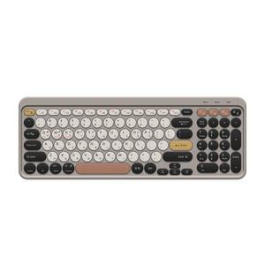 블루투스 무선 키보드 2.4Ghz 펜타그래프 듀얼모드 C타입충전 스마트폰 노트북  Brown